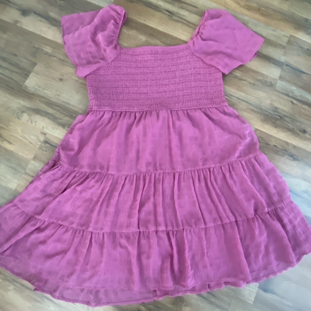 Rewind Pink Tiered Mini Dress